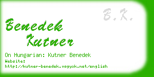 benedek kutner business card